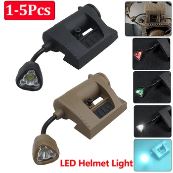 1-5Pcs טקטי הקסדה מנורה Mpls 3 Mode LED קסדה אורות צבאי מהיר קסדה מנורת ציד הישרדות פנס