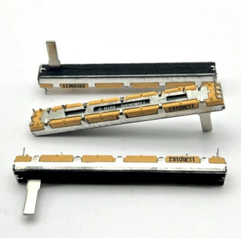 1 יח ' Shengwei 75mm ישר שקופית פוטנציומטר ערוץ כפול D10K 6 pin אורך פיר 15MM