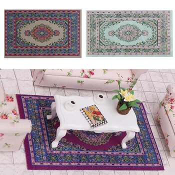 1 יח ' בית בובות מיניאטורי שטיח משחק תפאורה בית מיני שטיחים/שטיח רצפה אריגת השטיח הטורקי בסגנון הבובה חדרים Accessori