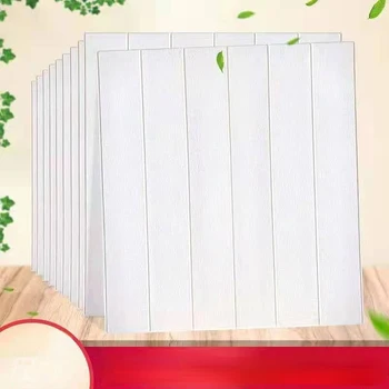 10PCS DIY עצמית דבק עץ מלא עמיד למים Xpe קצף מדבקות קיר מתאימות עבור כל מיני סוגים של הקיר ProtectionHomeDecoration