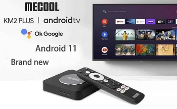10PCS Mecool KM2 בנוסף Smart TV Box 4K Amlogic S905X4 אנדרואיד 11 2GB 16GB SPDIF WiFi פריים וידאו רב Streamer HDR