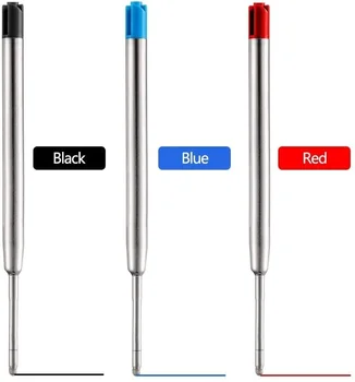 10pcs מתכת עט כדורי מילוי כחול שחור אדום בינוני דיו עטים רולר בול למילוי פארקר הספר למשרד ציוד משרדי
