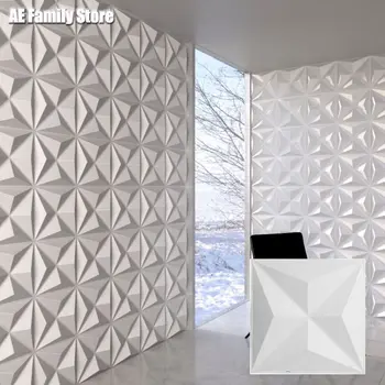 1PCS 3D תלת ממדי אריח לוח עובש טיח מדבקות קיר הסלון טפט קיר עמיד למים אמבטיה מטבח