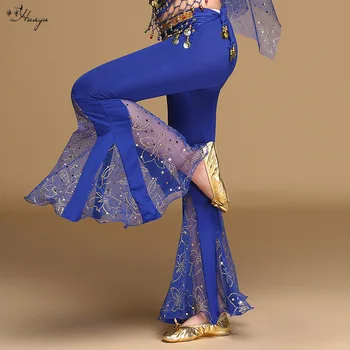 1pcs/lot אישה ריקודי בטן מכנסיים הגברת מוצק חצוצרה הודי ריקוד המכנסיים