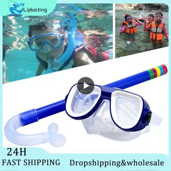 1~10PCS הילדים שחייה עם שנורקל משקפי מגן עם צינור ההנשמה גלישה מים ספורט משקפיים משקפי צלילה עבור ילד ילדה