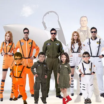 2020 אסטרונאוט תחפושות למבוגרים, נשים גברים טיסה בחלל סרבל ליל כל הקדושים חייל קוספליי אחד פיסת חלל סרבל כחול לבן