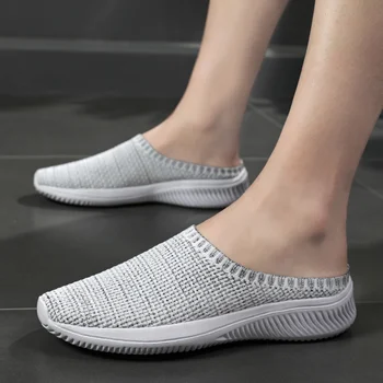 2023 גברים מזדמנים רשת נעלי נעליים משקל נעלי הליכה הקיץ זכר נעלי טניס פרדות בתוספת נשים גודל החלקה, נעלי בית