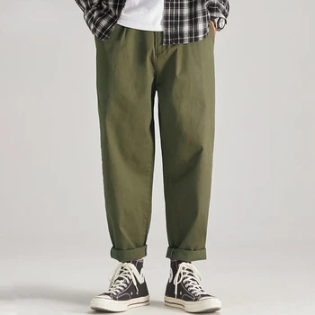 2023 היפני החדש מטען מכנסיים לגברים אנשים חדשים של שחור מזדמן ArmyGreen מכנסיים מכנסיים של גברים סרבל זכר Oversize המכנסיים