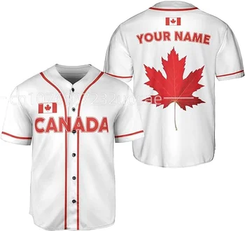2023 שם מותאם אישית אוהב את קנדה המדינה המקסיקנית האצטקים מודפס 3D בייסבול ג ' רסי בקיץ חולצת גברים חולצות טריקו אופנת רחוב