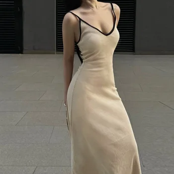 2023 שמלות קיץ מזג שמלה סקסית V-קרסול-אורך שרוולים שמלת Bodycon לנשים מסיבת אופנה בגדי נשים