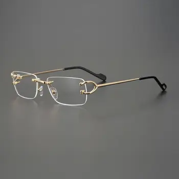 2023eyeglass מסגרת אירופאית ואמריקנית של גברים ונשים נגד אולטרה סגול הגאות frameless משקפיים כמה שטוח עדשה עסקים
