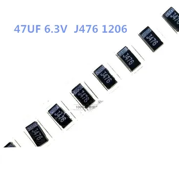20pcs שחור NEC שבב קבלים טנטלום 47UF 6.3 V סוג J476 1206