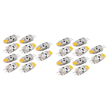 20X G4 נורת LED 12V DC ניתן לעמעום COB LED G4 הנורה 1.5 W 360 קרן זווית כדי להחליף מנורת הלוגן 15W (לבן חם)