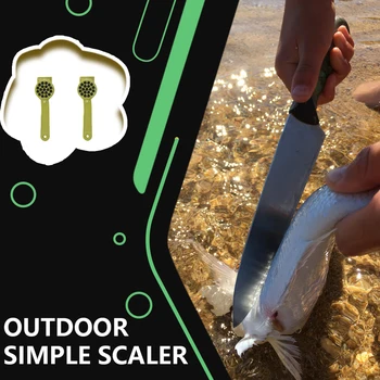2pcs דיג Scaler מברשת פלסטיק עמיד למים Scalers מגרד ללבוש עמיד ניקוי שוטרים כלי מטבח גאדג ' טים