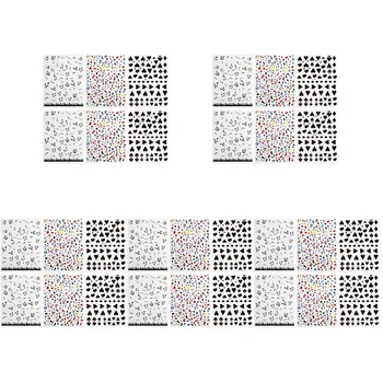 30 גיליונות מדבקות ציפורניים עיצוב הדפסת מדבקות פרה ציפורניים Pvc ערכת אביזרים
