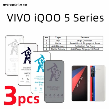 3pcs HD Hydrogel סרט VIVO iQOO 5 Pro מט מגן מסך עבור VIVO iQOO5 Pro טיפול עיניים אנטי ריגול מט סרט מגן