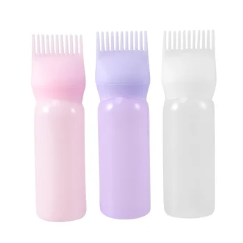 3pcs צבע שיער בקבוק המוליך המסרק שחולק עם בוגר מידה סלון שיער צביעה צביעה (צבע אקראי)