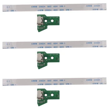 3X עבור SONY PS4 בקר טעינה USB Port שקע לוח ד ' -055 5 V5 12 פינים כבל