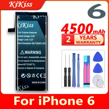 4500mAh סוללה עבור iPhone 6 טלפון נייד החלפת סוללות + מתנה כלים