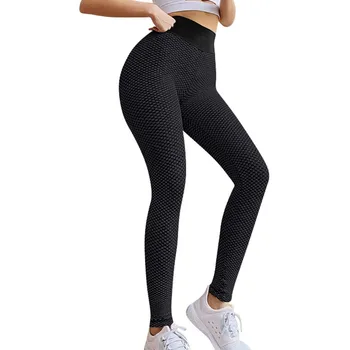 4XL גדול גודל חותלות נשים כושר יוגה מכנסיים Ruched תחת הרמת חלקה גבוהה המותניים הבטן שליטה אימון חזק לנשימה