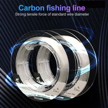 50M/100M Fluorocarbon חוט דיג יפני מיובאים סיבי פחמן קו Monofilament שוקע קו דיג בים פסקה