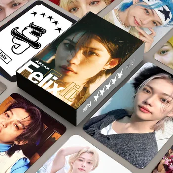 55Pcs/סט Kpop איידול תועה ילדים Hyunjin פליקס Lomo כרטיסי האלבום החדש 5 כוכבים, Photocards Straykids עבור אוהדים אוסף כרטיסי מתנה