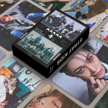 55PCS/סט חדש Kpop תועה ילדים אלבום 5 כוכבים אוסף גלויות Photocards Seungmin BangChan HYUNJIN פליקס LOMO כרטיסי נייר מכתבים