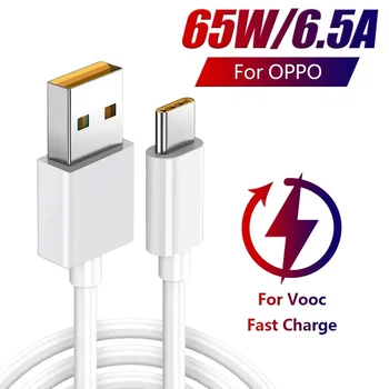 65W Vooc מטען 6.5 USB Type-C סופר מהיר כבל הטעינה SuperDart על Realme 9 Pro GT ניאו 2 3 OPPO find 5 X3 רינו 8 7 6 5 5G