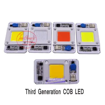 AC 110V / 220V 50W LED COB מנורה צ ' יפ קלט חכם IC נהג מתאים LED Full Spectrum 380-840nm/לבן/טבעי לבן/לבן חם