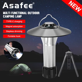 Asafee HW777 חיצוני קמפינג אור 400LM מיני LED מנורת אוהל נייד תלויים פנסים הדשא אור הזרקורים עם חצובה הוק מגנט