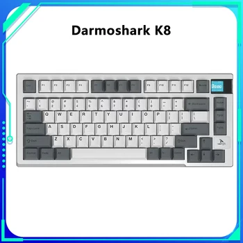 Darmoshark K8 מקלדת 81 מפתחות אלחוטית 2.4 g קווי Hotswap מקלדת Tri מצב Bluetooth גיימר E-ספורט אביזר למחשב גבר מתנות