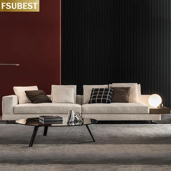 FSUBEST וילה איטלקית בסגנון מינימליסטי לבן הספה הספה Divani Muebles פארא Habitacion דה סלון Hogar סט ריהוט הסלון.