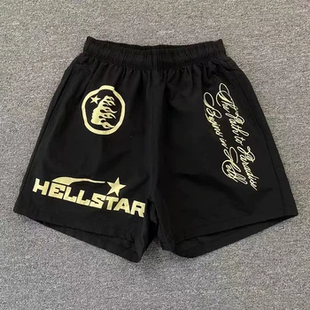 Hellstar קצרים רחוב בגדים 2023 קיץ אופנה חדשה מזדמן זוג מכנסיים קצרים לי ערפל מכנסיים קצרים