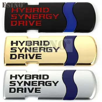 Hybrid Synergy Drive הרכב מדבקה דבק תג המדבקה סגסוגת אבץ פנדר המטען דלת תא המטען סמל טויוטה קורולה RAV4 קאמרי