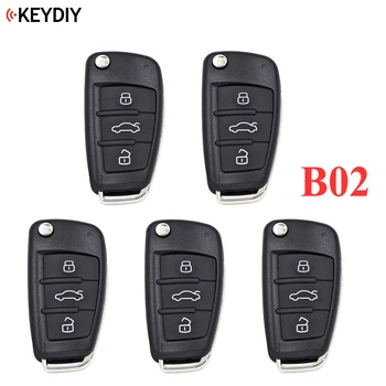KEYDIY 5 יח', המקורי 3 כפתורים אוניברסלי B02 A6 סגנון שלט רחוק מפתח B-סדרה KD-X2 KD900 ,URG200 MINIKD
