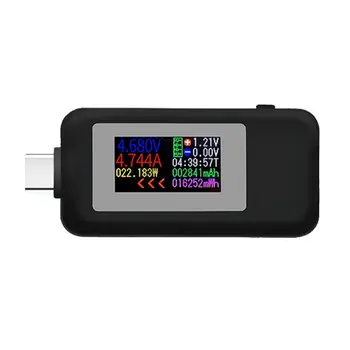 KWS-1902C Type-C צבע תצוגת USB הבוחן הנוכחי מד כוח נייד סוללה בגלאי