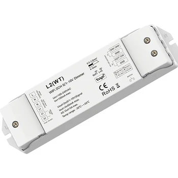 L2 (WT) 100-240VAC 2CH 0/1-10V RF לדחוף דימר Tuya אפליקציה WiFi מרחוק בקר יחיד צבע לבן חם / לבן CCT LED הרצועה