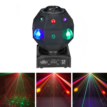 LED לייזר MagicBall נע בראש קרן תבנית הקרנת אור DJ מסיבת דיסקו אינטליגנטי שליטה קולית DMX הבמה אפקט תאורה