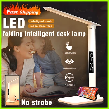 LED מנורת שולחן עיניים הגנה מנורת שולחן מגע ניתן לעמעום אור USB Rechargable מעונות סטודנטים השינה קריאה מנורת שולחן