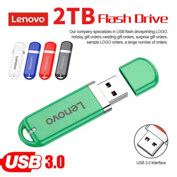 Lenovo 2TB כונן הבזק מסוג USB במהירות גבוהה עט כונן 1TB PenDrive מהירות גבוהה Usb Stick עמיד למים זיכרון למחשב/רכב/טלוויזיה/מחשב לוח