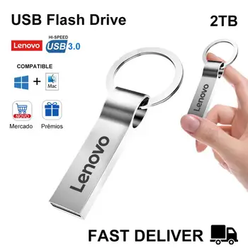 Lenovo U דיסק 2TB USB 3.0 במהירות גבוהה כונן פלאש קיבולת גדולה 512GB 256GB עט כונן 1TB נייד ישימים מחשבים