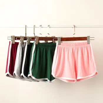 M-3XL ספורט נשים מכנסיים קצרים מזדמנים ממתקים בצבעים ספורט מכנסי ריצה, מכנסי קיץ ריצה מכנסיים קצרים ילדה יוגה חוף ללבוש