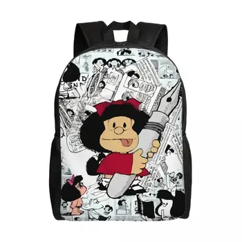 Mafalda אנימה גב למחשב נייד גברים, נשים, אופנה בוא נזוז עבור בית ספר, סטודנט קריקטורה התיק