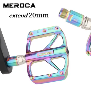 MEROCA אופני הרים דוושות סיומת אבזם סגסוגת משקל MTB דוושות סגורה הנושאת שטוח פדאלים.