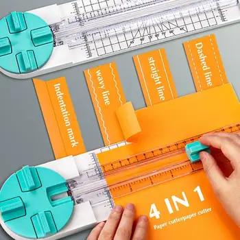 Multi-פונקציה חותך נייר קימוט מכונת 360 מעלות חותך נייר סיבובי 4 ב-1 עבור-יד חיתוך כרטיס אמנות כלים