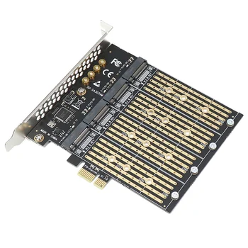 PCIe כדי NVME מתאם מקש B M2 מ. 2 4 נמל NGFF SATA SSD 10 Gbps כדי PCI Express X1 מתאם PCI-E מ. 2 הרחבת כרטיס Riser