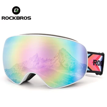 ROCKBROS 2023 כפול אנטי ערפל משקפי סקי זמין קוצר ראיה משקפיים גדולות עם נוף פתוח סקי חיצוני ספורט סנובורד Eyeware SP284