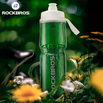 ROCKBROS רכיבה על אופניים, בקבוק מים באיכות מזון מבודד אופניים, בקבוק מים MTB הכביש 750ml קיבולת גדולה תרמוס בקבוק מים לאופניים