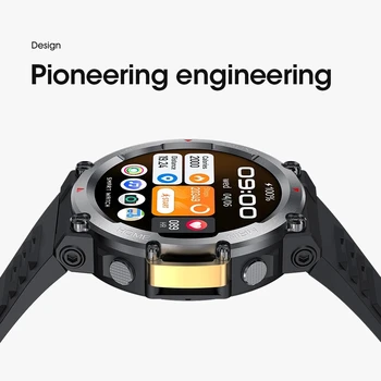 Smartwatch של גברים אנדרואיד 2023 ספורט חדש חיצוני Bluetooth נקרא IP68, עמיד למים לחץ דם הסתגלות tracker smartwatch