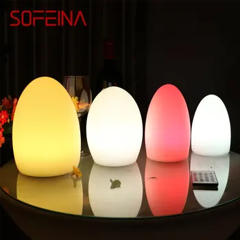 SOFEINA מודרני אווירה Led מנורת שולחן יצירתי בצורת ביצה שולחן האור, הארה, צבע עמיד למים עיצוב המסעדה Kty